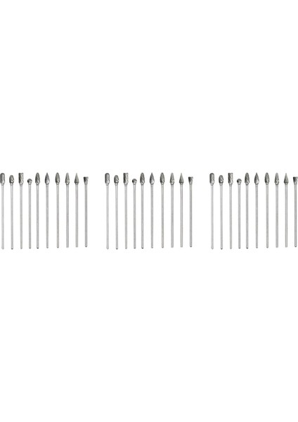30PC 4 Inç Uzunluğunda Çift Kesilmiş Tungsten Katı Karbür Döner Çapak Seti 1/8 Inç (3mm) Shank Bükülme Matkap Ucu Döner Aletler (Yurt Dışından)