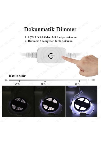 Dc 12V-24V Şerit LED Dokunmatik Dimmer Parlaklık Kontrolü LED Dimmer Anahtarı fiyatları