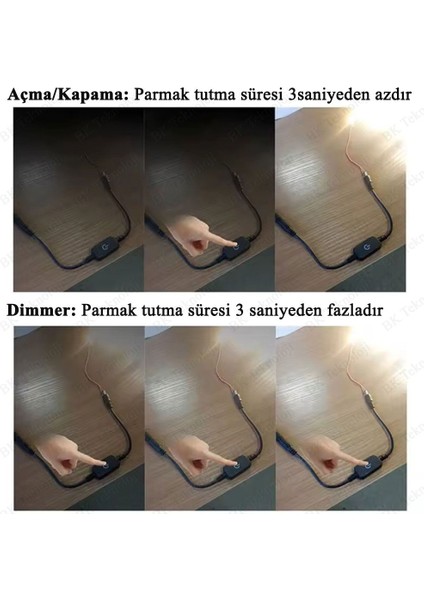 Dc 12V-24V Şerit LED Dokunmatik Dimmer Parlaklık Kontrolü LED Dimmer Anahtarı modelleri
