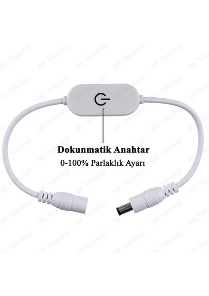 Dc 12V-24V Şerit LED Dokunmatik Dimmer Parlaklık Kontrolü LED Dimmer Anahtarı