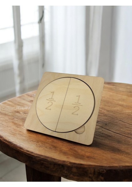 Ahşap Kesir Dairesi, Kesirli Sayı Öğrenme, Kesirli Sayılar, Tam/yarım/çeyrek Kavramlarını Öğrenme modelleri