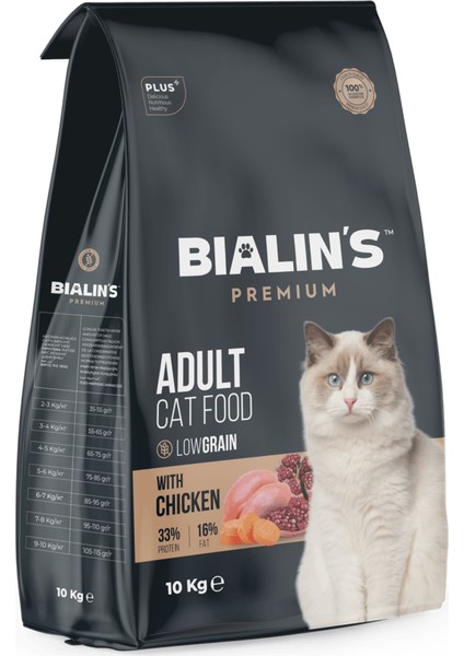 Bialins Premium Yetişkin Kedi Maması Tavuklu 10KG