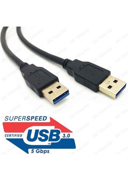 Yüksek Hızlı USB 3.0 Erkek-Erkek Data Kablosu 1 Metre modelleri