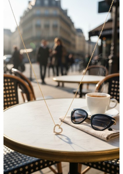 Kalpli Figürlü Zirkon Taşlı 14 Ayar Altın Kolye fiyatları