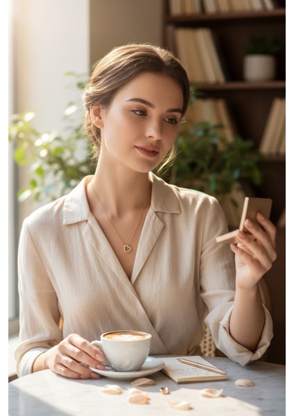 Kalpli Figürlü Zirkon Taşlı 14 Ayar Altın Kolye fırsatları