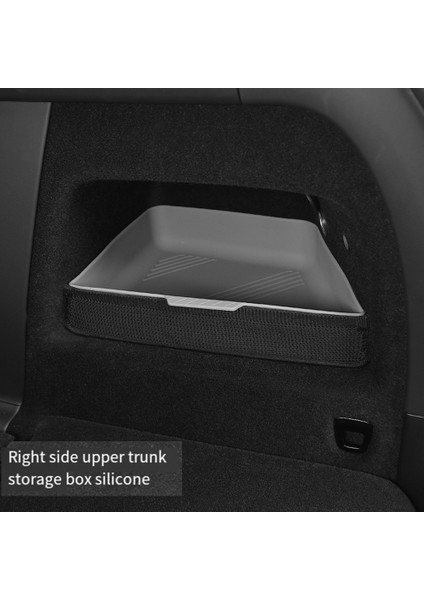 Tesla Model x 2023 Silikon Gövdesi Sağ Depolama Kutusu Bölme Depolama Gri (Yurt Dışından) modelleri