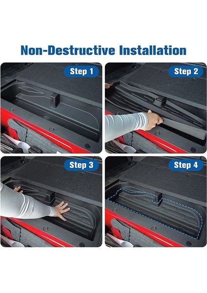 Ford Bronco Aksesuarları Için Gaga Alt Depolama Mat 2021 2022 2023 2/4 Kapılı Arka Bagaj Mat Kargo Astarı Depolama Trunk Matı (Yurt Dışından) indirimleri