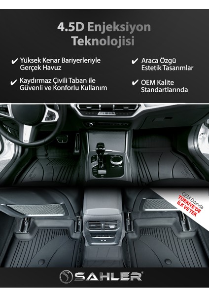 Bmw 1 Serisi F70 2024+ Uyumlu 4.5d Premium Havuzlu Oto Paspas - F70