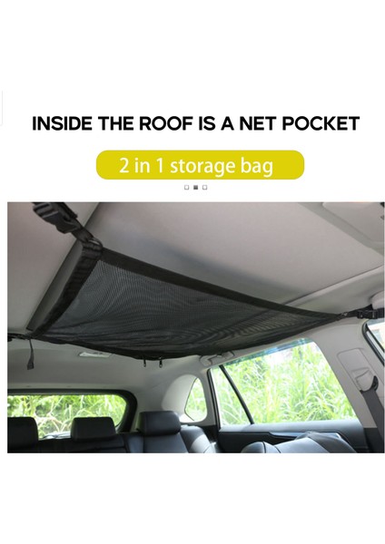 Araba Tavan Depolama Net Cep Çatı Iç Kargo Net Çanta Araba Bagaj Depolama Koruma Ürünleri Depolama Organizatör Siyah (Yurt Dışından) indirimleri