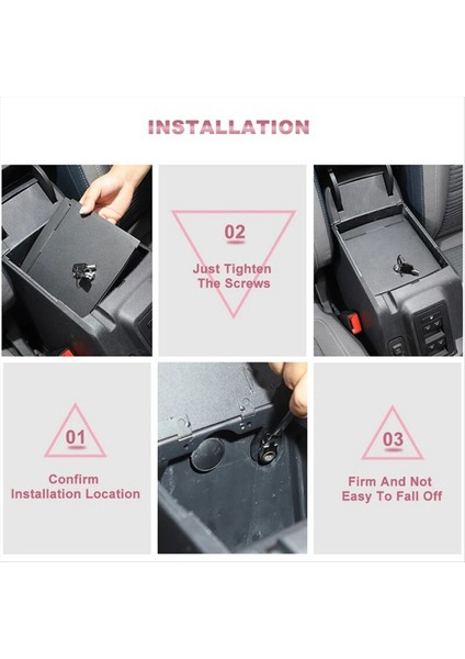 Ford Bronco Için Orta Konsol Kilit Kutusu 2021 2022 2023 Koltuk Köpeği Kutusu Saklama Kutusu Güvenlik Kilidi Organizatör Aksesuarları (Yurt Dışından) fırsatları