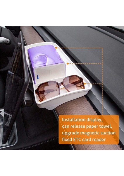 Ekran Deposunun Arkasındaki Orta Konsol Organizatörü Tesla Için Gizli Tepsiye Model Y 2020 2021 2022 2023 - Beyaz (Yurt Dışından) indirimleri