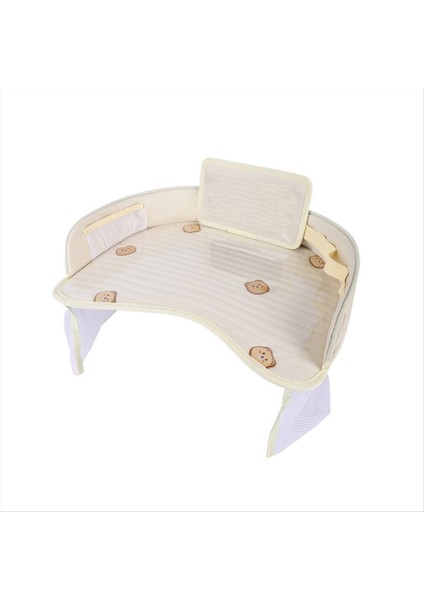 Çocuk Araba Koltuk Tepsisi Katlanabilir Su Geçirmez Araba Masası Yemek Araba Çizim Araba Için Taşınabilir Yemek Masası Ayı (Yurt Dışından)