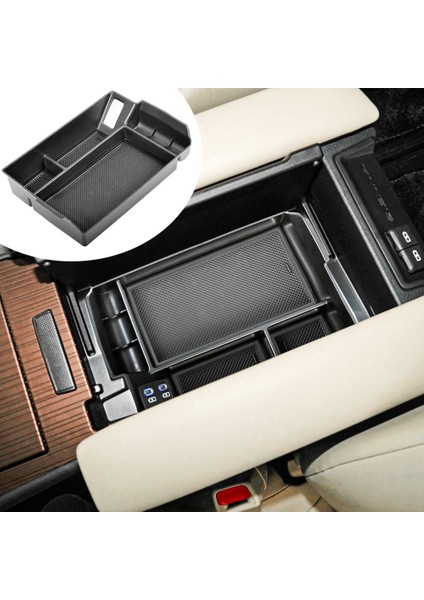 Toyota Sienna 2021 2022 Aksesuarlar Için Orta Konsol Organizatör Tepsisi Siyah Kaymaz Paspaslı Depolama Kutusu Ekleme Kutusu (Yurt Dışından) fiyatları
