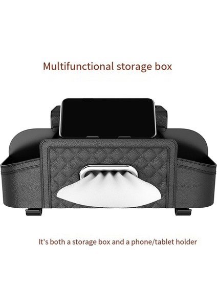 2x Araba Koltuğu Geri Depolama Kutusu Çok Fonksiyonlu Otomatik Doku Evrensel Arka Seter Su Kupası Tutucu Asma Organizatör Siyah (Yurt Dışından) fiyatları