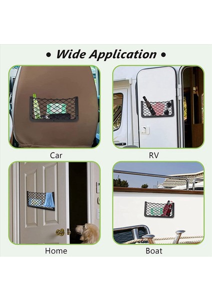Araç Depolama Net Çanta Tekne Meyh Net Tutucu Araç Cep Organizatörü Net Araba Koltuk Örgü Çerçeveli Net Cep 14 x 7 Inç 4 Paket (Yurt Dışından) fırsatları