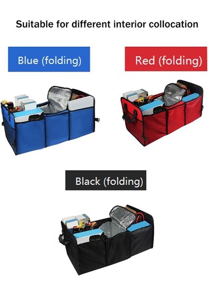 Araba Bagaj Depolama Çok Fonksiyonlu Çıkarılabilir Katlanır Mesel Yalıtım Depolama Kutusu Depolama Depolama Kutusu Siyah (Yurt Dışından) indirimleri