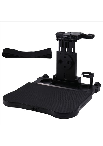 Araba Seyahat Masası Çok Fonksiyonlu Araba Koltuğu Geri Küçük Masa Tahtası Ayarlanabilir Yetişkin Çocuklar Su Kupası Bilgisayar Tutucu (Yurt Dışından)