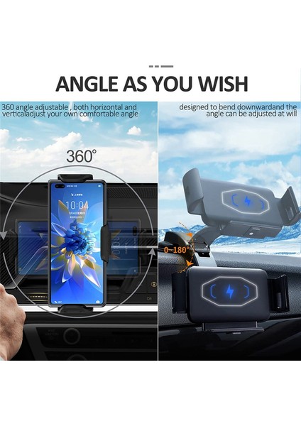 15W Qi Kablosuz Araç Şarj Cihazı Montaj Tutucu Samsung Galaxy Z Kat 3 2 iPhone 13 12 Max Huawei Mate x (Yurt Dışından) fırsatları