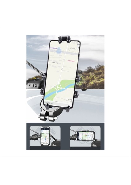 Motosiklet Bisiklet Montajı Için Ahtapot Telefon Braketi 360 ° Ayarlanabilir Telefon Navigasyon Tutucusu Arka Görünüm Ayna Tutucu (Yurt Dışından) indirimleri