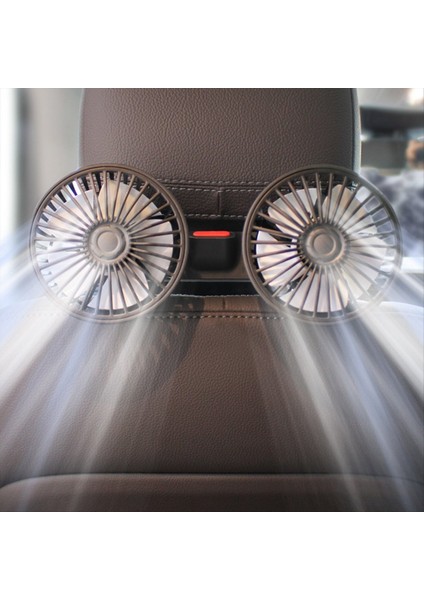 Araba Arka Çift Kafa Fan F4207 USB Arayüz Araba Araç Çok Işlevli Uygun Pratik Araba Fan (Yurt Dışından) fiyatları