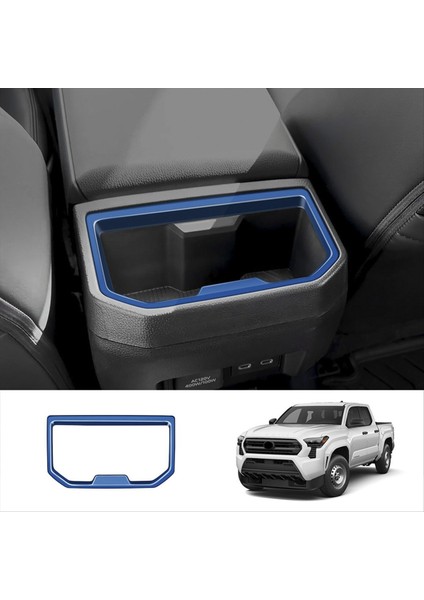 Araç Kolçak Kutusu Arka Su Bardağı Tutucu Çerçeve Kapak Toyota Tacoma 2024 Araç Aksesuarları Mavisi (Yurt Dışından) fırsatları