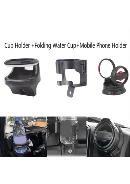 3pcs Çok Fonksiyonlu Kupa Tutucu+Gps Stand+Suzuki Jimny Için Katlanır Kupa Tutucu JB74 JB64 2018-2023 Içecek Sahipleri (Yurt Dışından) fiyatları