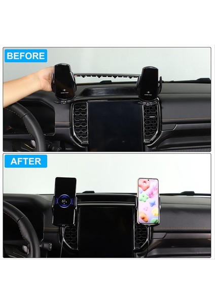 Ford Ranger Için Telefon Tutucu 2023 2024 Araba Gösterge Tablosu Telefon Montajı Destek Kablosuz Şarj Braket Aksesuarları (Yurt Dışından) fırsatları