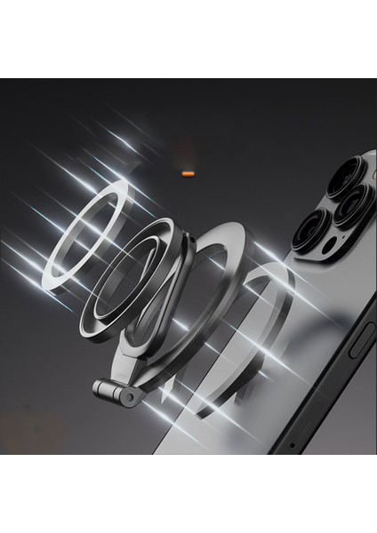 Çift Taraflı Telefon Holde Güçlü Mıknatıs ve Parmak Kavrama Suppor Siyah ile Katlanabilir 360 ° Dönen Stand (Yurt Dışından) fiyatları