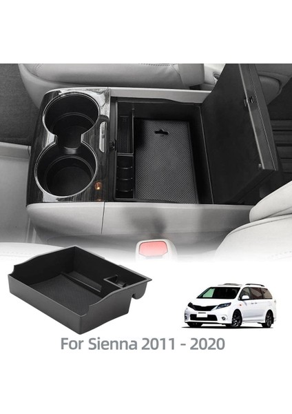 Toyota Sienna Için 2011-2020 Araba Merkez Konsol Organizatörü Koltuk Saklama Kutusu Palet Organizatör Tepsisi Eldiven Kutusu (Yurt Dışından) fiyatları