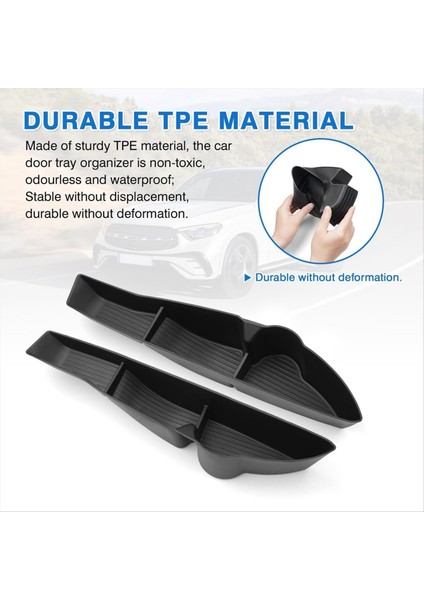 Mercedes Benz GLC300 2023 2024 Kapı Tarafı Saklama Kutusu Tepsisi Arka Kapı Tarafı Organizatör Tepsisi Aksesuarları (Yurt Dışından) fırsatları