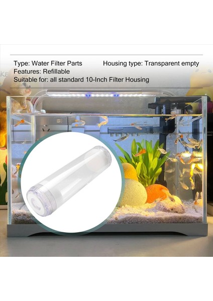 Boş Şeffaf Kartuş Su Filtresi Muhafazası Çeşitli Ortamlar Doldurulabilir (Yurt Dışından) indirimleri