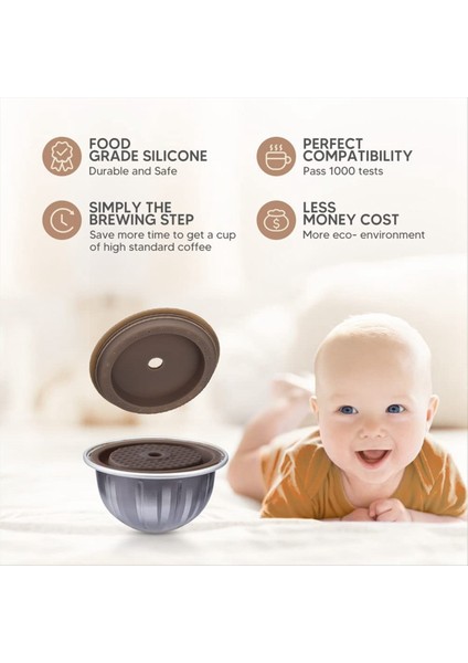 Yeniden Doldurulabilir Nespresso Vertuo Kapsülü Için Yeniden Kullanılabilir Kahve Kapsülü Kapağı (Yurt Dışından) indirimleri