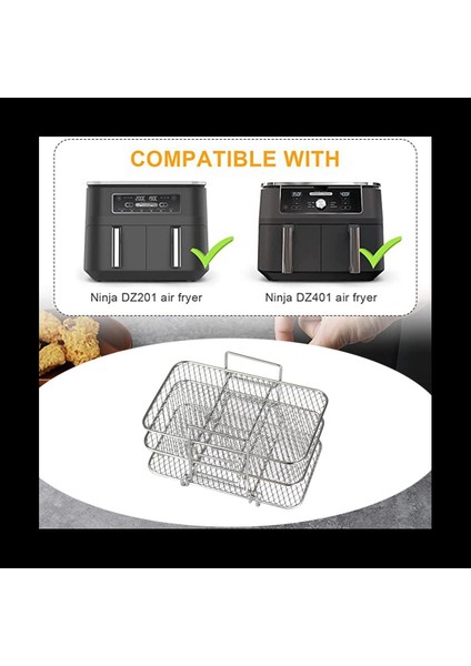 Ninja Dual Air Fryer 304 Paslanmaz Çelik Kurutma Rafı Için (Yurt Dışından) indirimleri