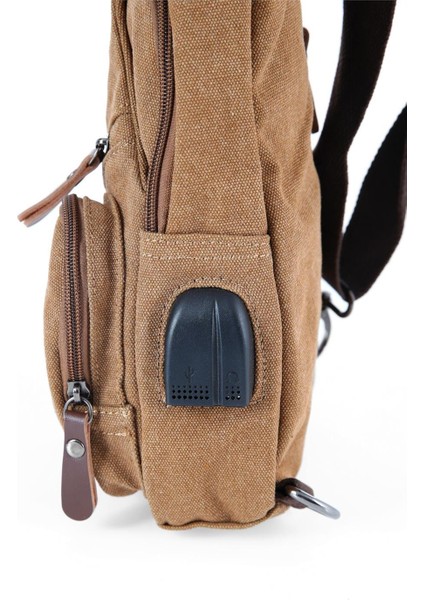 31184 Kanvas Kumaş Omuz Askılı Çapraz Çanta