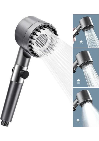 Yüksek Basınçlı Duş Başlığı 3 Kademeli Ultra Basınçlı Su Tasarruflu Başlık | Banyo Duş Başlığı modelleri