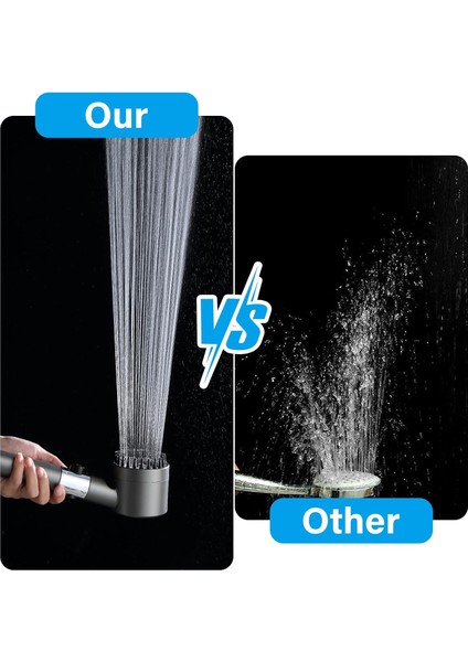 Yüksek Basınçlı Duş Başlığı 3 Kademeli Ultra Basınçlı Su Tasarruflu Başlık | Banyo Duş Başlığı fırsatları