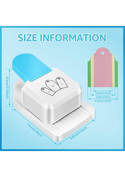 3&#39 Ü 1 Arada Zanaat Etiketi Yumruk 1 5/ 2/ 2 5 Inçlik Kağıt Zımbalar Dıy Projeleri Için Kartı Yapım Scrapbooking Zanaat Için (Yurt Dışından) modelleri