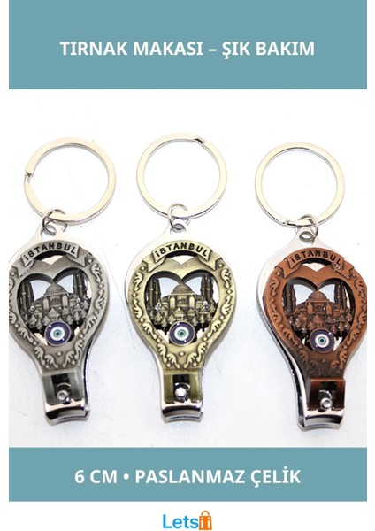 Istanbul Temalı Şık ve Fonksiyonel Tırnak Makası 6 cm