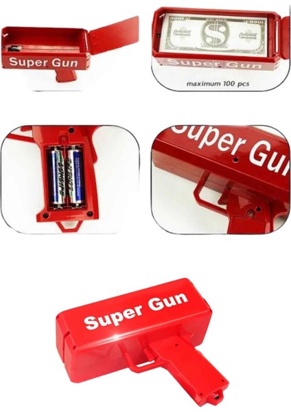 Çocuklara Özel Eğlenceli Para Saçma Makinası Parti Oyuncağı Kırmızı - FEİ5315-2458 modelleri