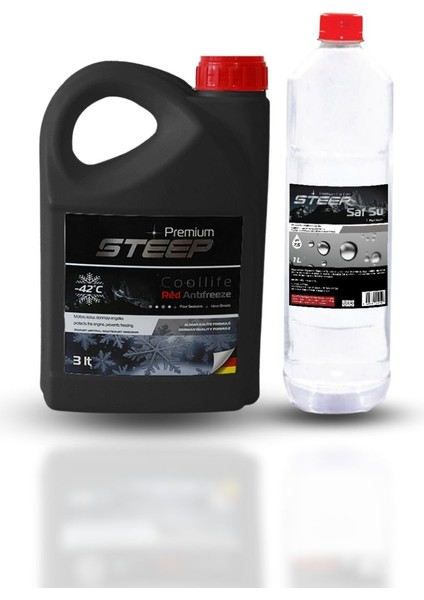 Coollife Antifriz -42 Derece Kırmızı 3 Lt Pure Water Saf Su 1 Lt