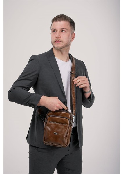 31596 Hakiki Deri Askılı Çanta