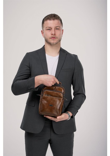 31596 Hakiki Deri Askılı Çanta