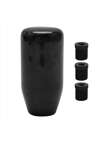 Çoğu Araba Süslemesi Aksesuarları SFN091 Siyah Için Evrensel Dövme Fiber Dişli Vites Düğmesi Silindirik Vardiya Düğmesi (Yurt Dışından)