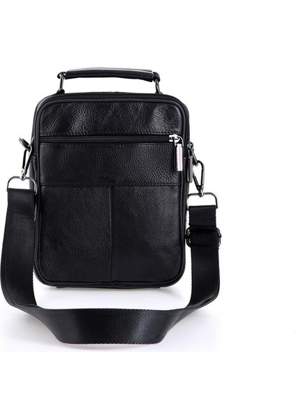 31454 Erkek Hakiki Deri Omuz Askılı El Çantası