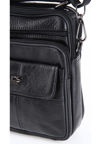 31454 Erkek Hakiki Deri Omuz Askılı El Çantası