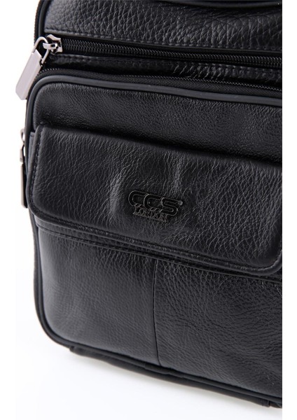 31454 Erkek Hakiki Deri Omuz Askılı El Çantası