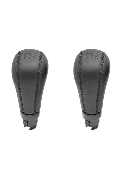 Volvo Için 2x S60 S80 V70 XC70 Pu Deri Dişli Vites Knob Hentbol Aksesuarları 5 Hızlı (Yurt Dışından)