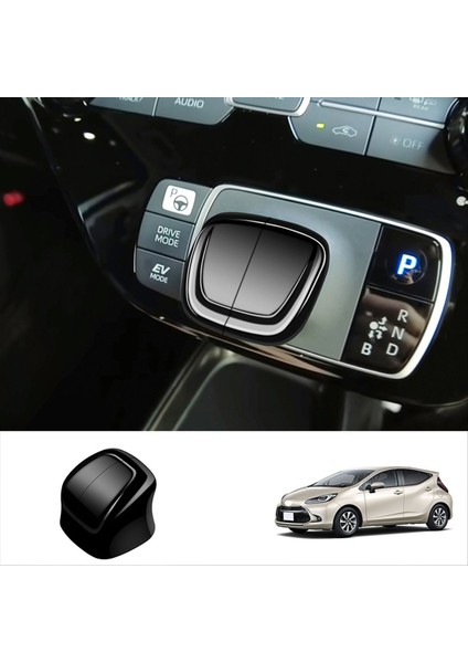 Araba Dişli Vites Kolu Düğmeleri Kapak Etiketleri Dişli Kaydırma Düğmesi Toyota Aqua 2024 Araç Aksesuarları Parlak Siyah (Yurt Dışından) fırsatları