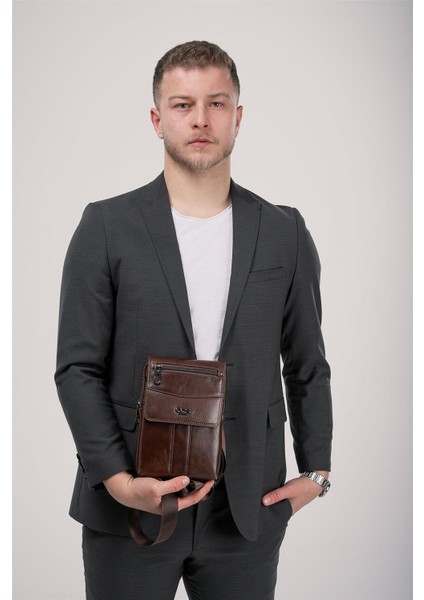 31618 Hakiki Deri Askılı Çanta