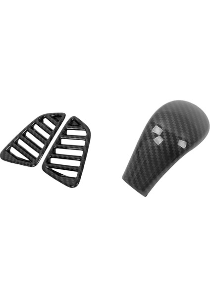 Nissan Navara Için NP300 2016-2019 Araç Karbon Klima Çıkış Havalandırma Çerçevesi Kapak ve Dişli Vardiya Knob Kafa Kapağı Trim (Yurt Dışından)